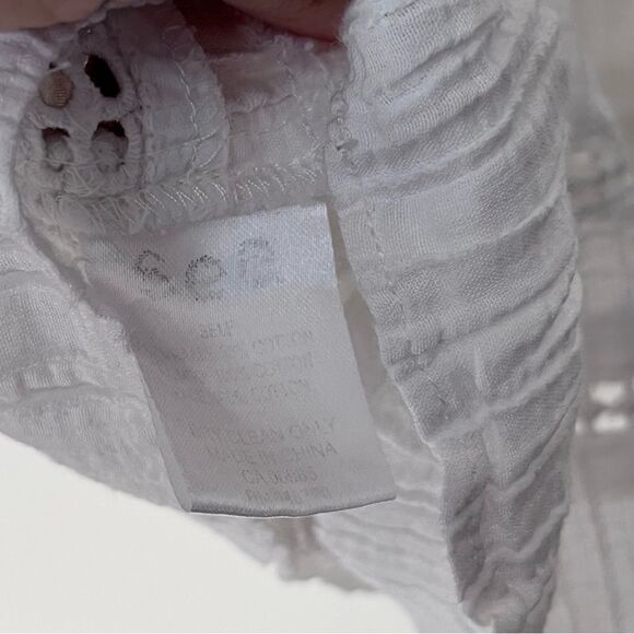 Sea NY Figgy Embroidered Eyelet White Blouse Size 4 - Picture 9 of 10